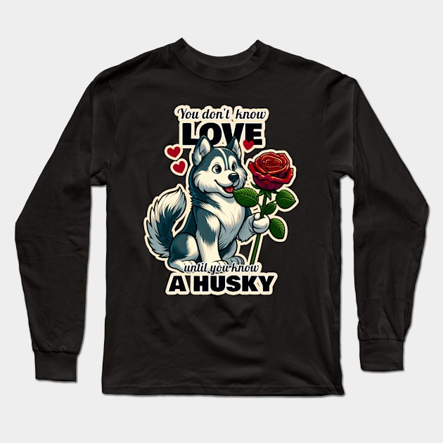 Husky Valentine's day Long Sleeve T-Shirt by k9-tee
